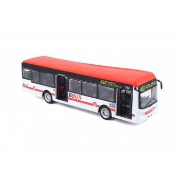 Bburago városi busz 19 cm-es - piros kép