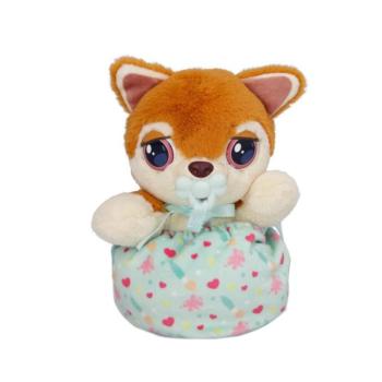 Bébi interaktív plüss kutyus kék táskában 14,5 cm - Shiba Inu kép
