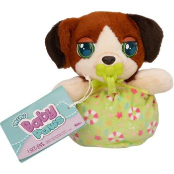 Bébi interaktív plüss kutyus zöld táskában 14,5 cm - Beagle kép