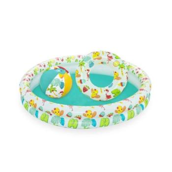 Bestway Felfújható KÉSZLET - medence 112 cm, úszógumi 51 cm, labda 41x15 cm kép