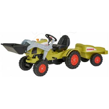 BIG pedálos traktor Claas Celtis 56553 pótkocsival zöld kép