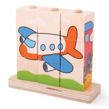 Bigjigs Baby Snap-on kockák szállítóeszköz kép