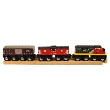 Bigjigs Rail CN tehervonat + vágányok kép