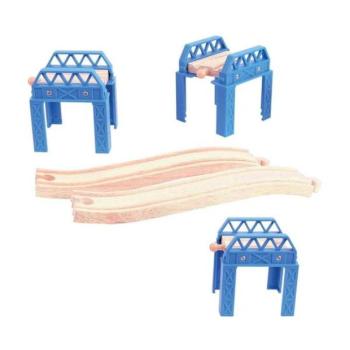 Bigjigs Rail Fából készült sínkészlet hídszerkezetből kép
