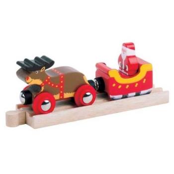 Bigjigs Rail Mikulás szán + sín