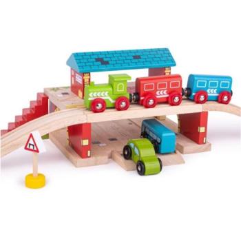 Bigjigs Rail pályaudvar az út felett kép