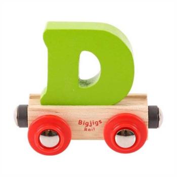 Bigjigs Rail Wagon fa vasúti sínek – D betű kép