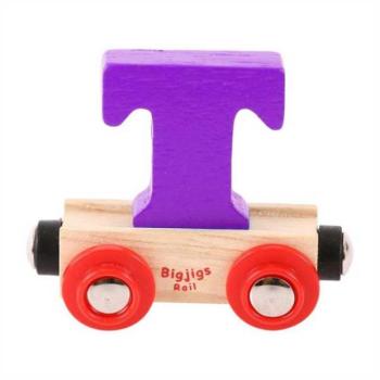 Bigjigs Rail Wagon fa vasúti sínek – T betű kép