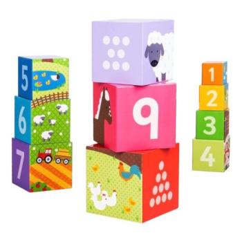 Bigjigs Toys Didaktikus kockafarm kép