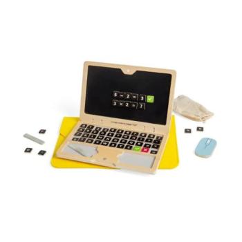 Bigjigs Toys Fa mágneses laptop kép