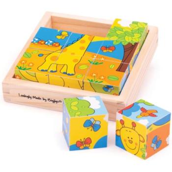 Bigjigs Toys Picture kockák szafari kocka 9 kocka kép