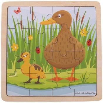 Bigjigs Toys puzzle Kacsa kiskacsával kép