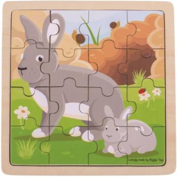 Bigjigs Toys Puzzle nyúl nyúllal kép