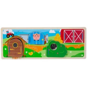 Bigjigs Toys Sensory puzzle farm kép