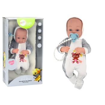 Bobas baba pizsamában takaróval és cumival 35 cm kép