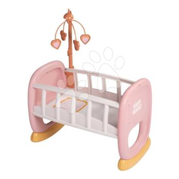 Bölcső kiságyforgóval Baby´s Cot Soft Baby Nurse Smoby 42 cm játékbabának 18 hó-tól kép