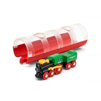 Brio alagút és gőzmozdony kép