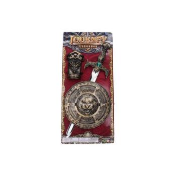 Bronz fegyverek kard és pajzs készlet 47 cm kép