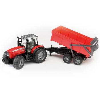 BRUDER 02045 Massey Ferguson traktor 7480 utánfutóval kép