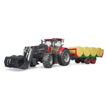 Bruder 03198 CASE IH Optum bálatartóval