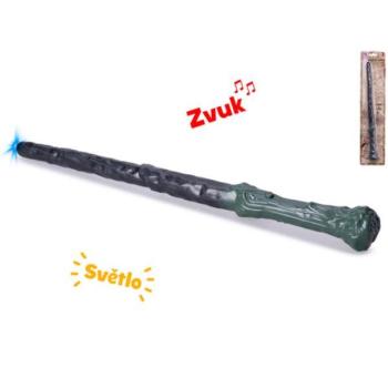 Bűvészbot 36 cm zöld, elemmel működik, fénnyel és hanggal kép