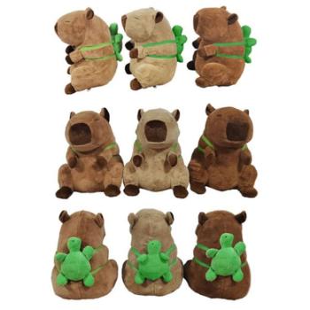 Capibara plüss kis állatos hátizsákkal 3 féle 25 cm-es kép