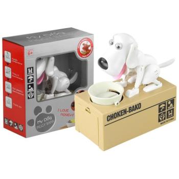 Cashbox Dog Eating Coins Money White kép