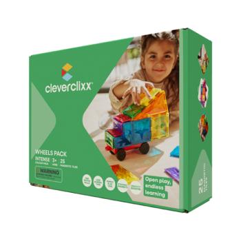 Cleverclixx Mágneses építőkészlet Wheels Pack Intense – 25 db kép