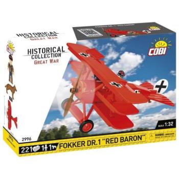 Cobi Nagy Háború Fokker Dr. I Vörös Báró, 1:32, 206 d, 1 f kép