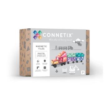 Connetix csempe - Mágneses Építőkészlet Pasztell Járművek 50 db kép
