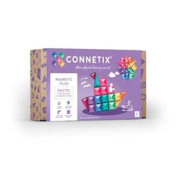 Connetix csempe - Mágneses Építőkészlet Pasztell Kezdőkészlet 64 db kép