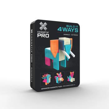 Connetix PRO Build It 4 Ways - Mágneses építőjáték állatok 30 db kép