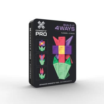 Connetix PRO Build It 4 Ways - Mágneses építőkészlet virágok 21 db kép