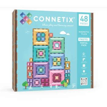 Connetix Tiles - Mágneses építőjáték Pastel portal 48 db kép