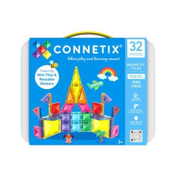 Connetix Tiles - Mágneses építőjáték úti készlet 32 db kép