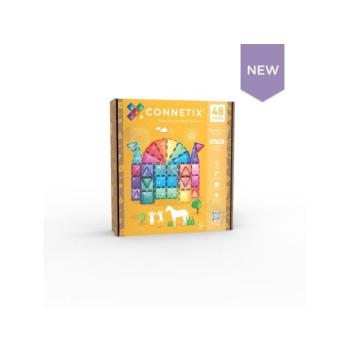 Connetix Tiles - Mágneses építőkészlet csillogó kastély kép