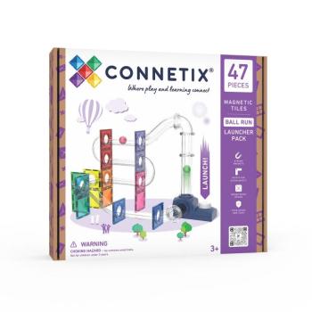 Connetix Tiles - Mágneses golyópálya kilövővel, 47 db kép