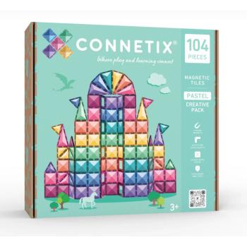 Connetix Tiles - Pasztell mágneses építőkészlet 104 db kép