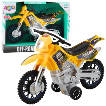 Crossbike Off-Road motorkerékpár sárga színben, effektekkel kép