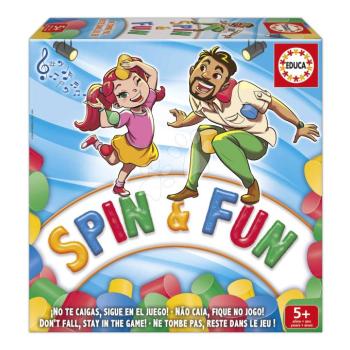 Családi társasjáték Egyensúly habhengerekkel Spin & Fun Educa 2-4 játékosnak spanyol angol francia és portugál nyelveken 5 évtől kép
