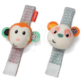 Csörgő csuklóra Majom és Panda Wrist Rattles Infantino tépőzáras 0 hó-tól kép