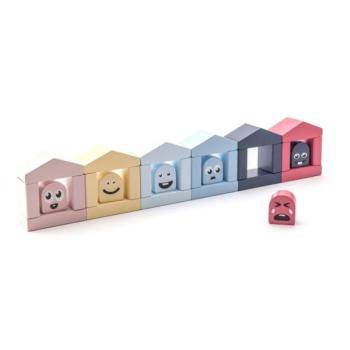 CUBIKA Pastel 15962 Színes házikók - fa építőkészlet 30 darab kép