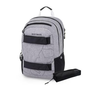 Diák hátizsák OXY Sport Grey Melange + ingyenes tolltartó kép