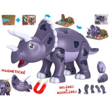 Dinoszaurusz Triceratops 28cm mágneses kiegészítőkkel 2db kép