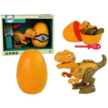 Dinoszaurusz Tyrannosaurus Rex tojással és narancssárga csavarhúzóval kép