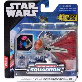 Star Wars: Micro Galaxy Squadron jármű figurával 8 cm-es - Asajj Ventress Ginivex vadászgéppel kép
