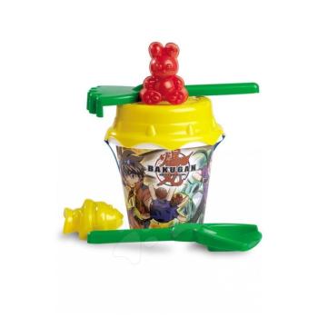 Divertoys Bakugan vödör szett homokozóba 23567 sárga-zöld kép