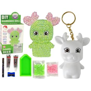 DIY Kit Diamond Rénszarvas DIY Kristályakasztó 3D zöld kép