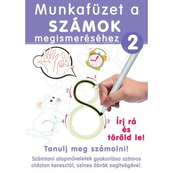Dohány készségfejlesztő munkafüzet Írj rá és töröld le lila 2-es gyakorlófüzet - Tanulj meg számolni az ábrákkal 505-2 kép