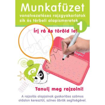 Dohány készségfejlesztő rajztábla Írj rá és töröld le zöld 1-es munkafüzet - Vonalvezetés rajzgyakorlatok, sík és térbeli alapismeretek 505-1 kép
